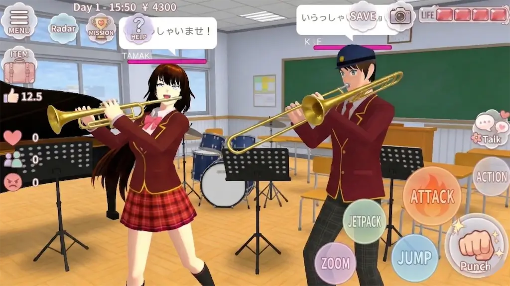 动漫风校园模拟器(校园模拟游戏)v312 官方正版截图1