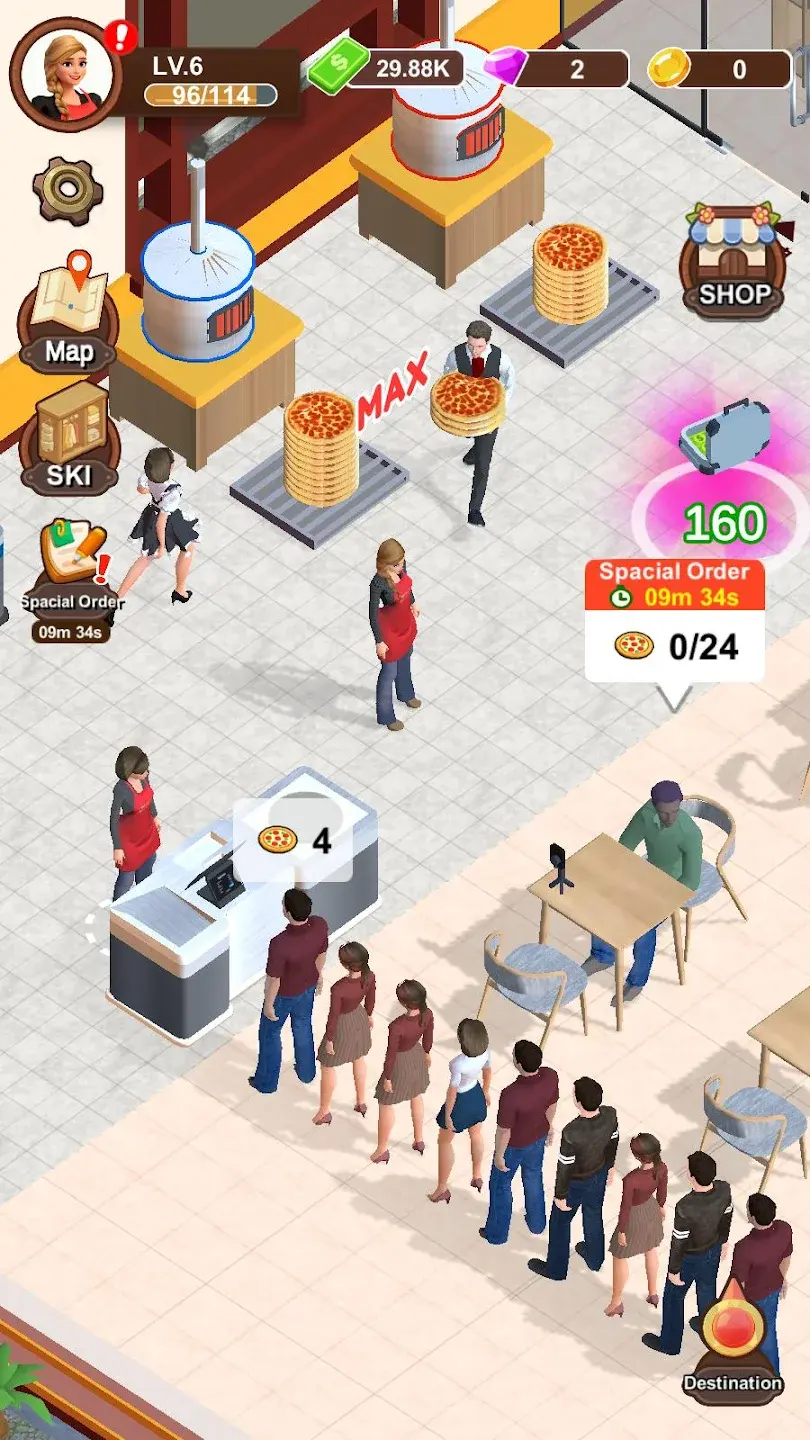 披萨天堂免内购(披萨店经营游戏)截图3